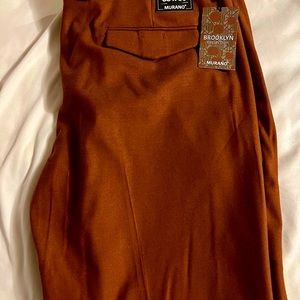 Extra slim fit murano brown slacks